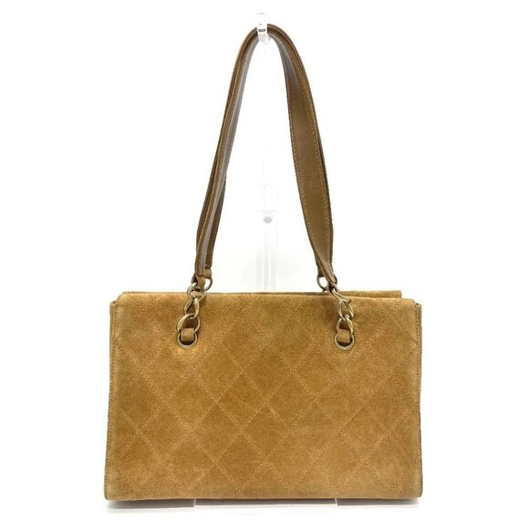 CHANEL Matelasse Tote Shoulder Bag suede Brown - Picture 2 of 10